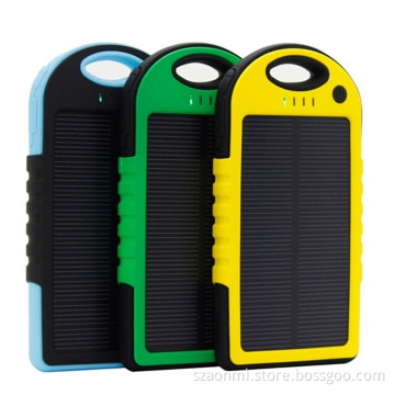 5000mAh Waterproof Shockproof Solar Powerbank for iPhone